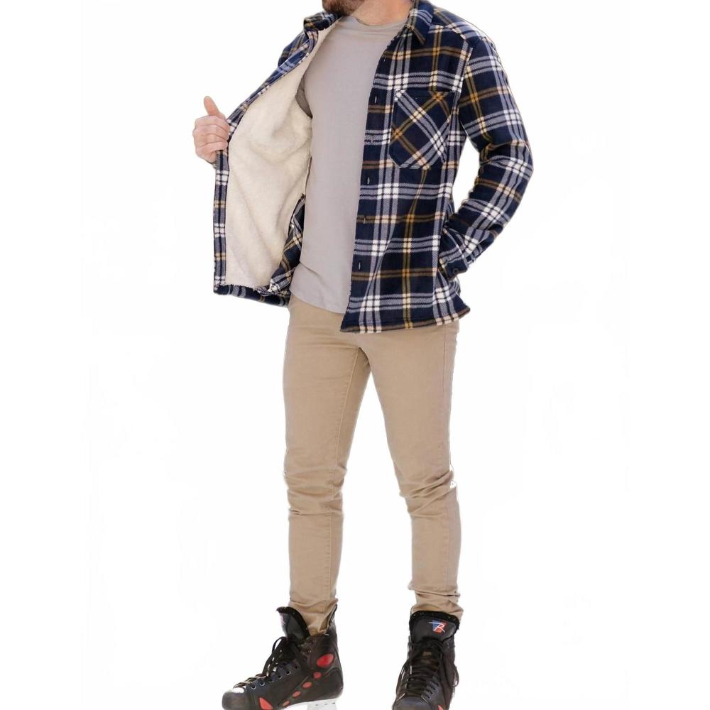 NEW SOULSTAR checked shacket in navy plaid